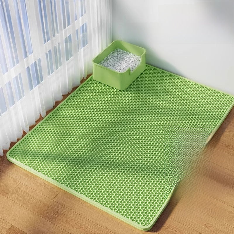 Double Layer EVA Cat Litter Mat Anti-Track Anti-Splash Pet Pad
